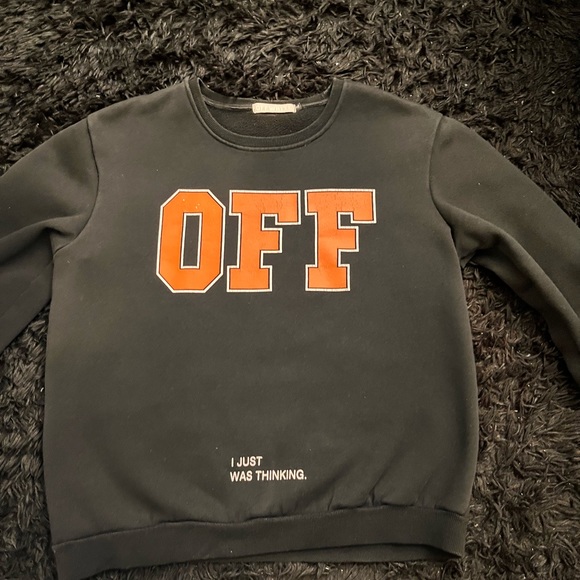 Large “men’s” off white crewneck - Picture 4 of 4